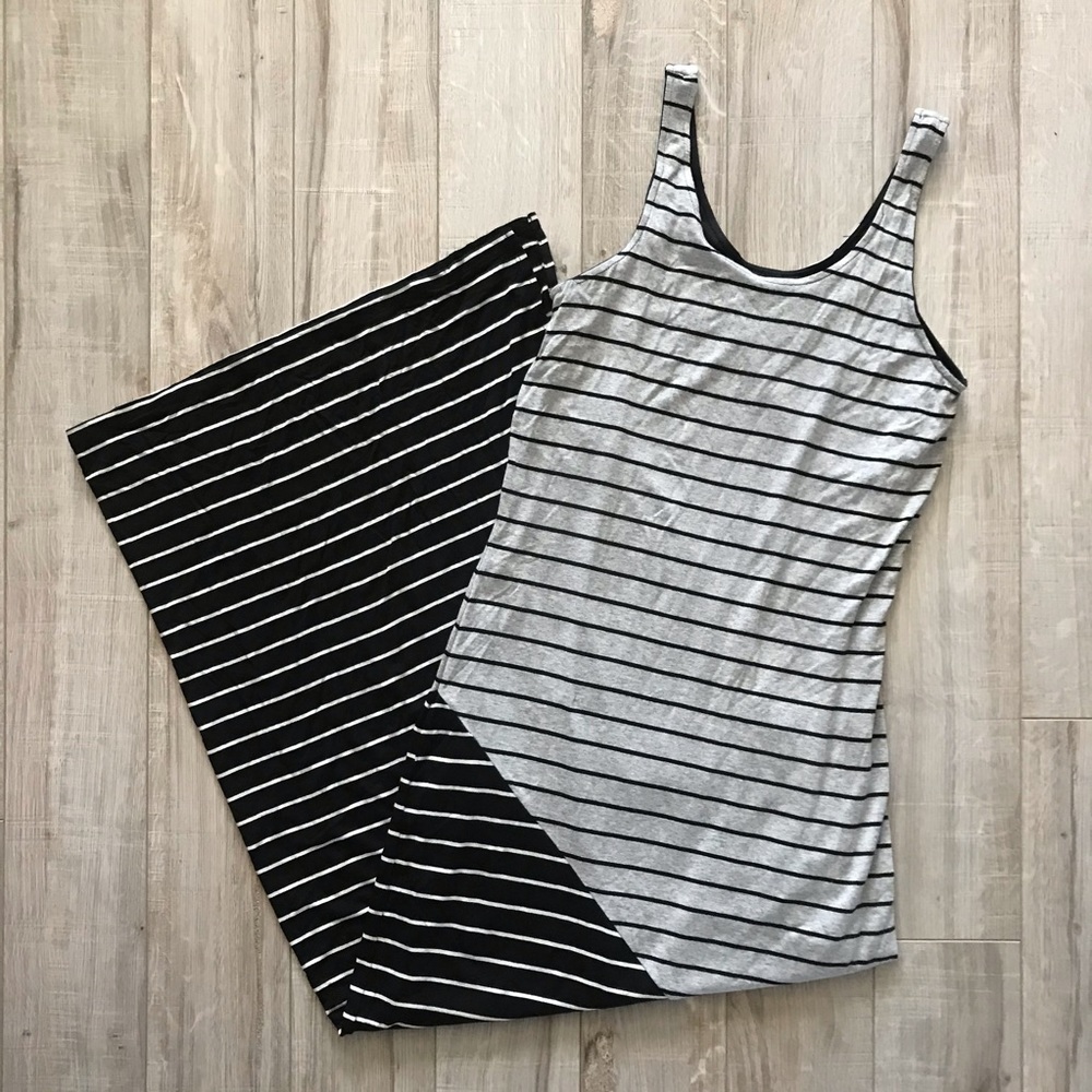 Holt Renfrew Striped Two-Tone Maxi Dress